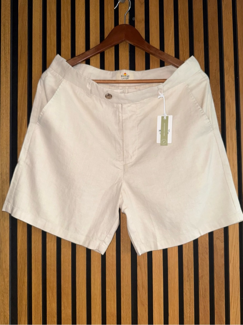 NWT Marine Layer 7" Hemp Resort Shorts in "Natural"